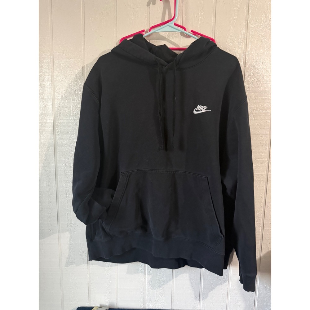 Nike Sportswear Club Fleece Hoodie Black XXL Futura Logo Pullover Mens